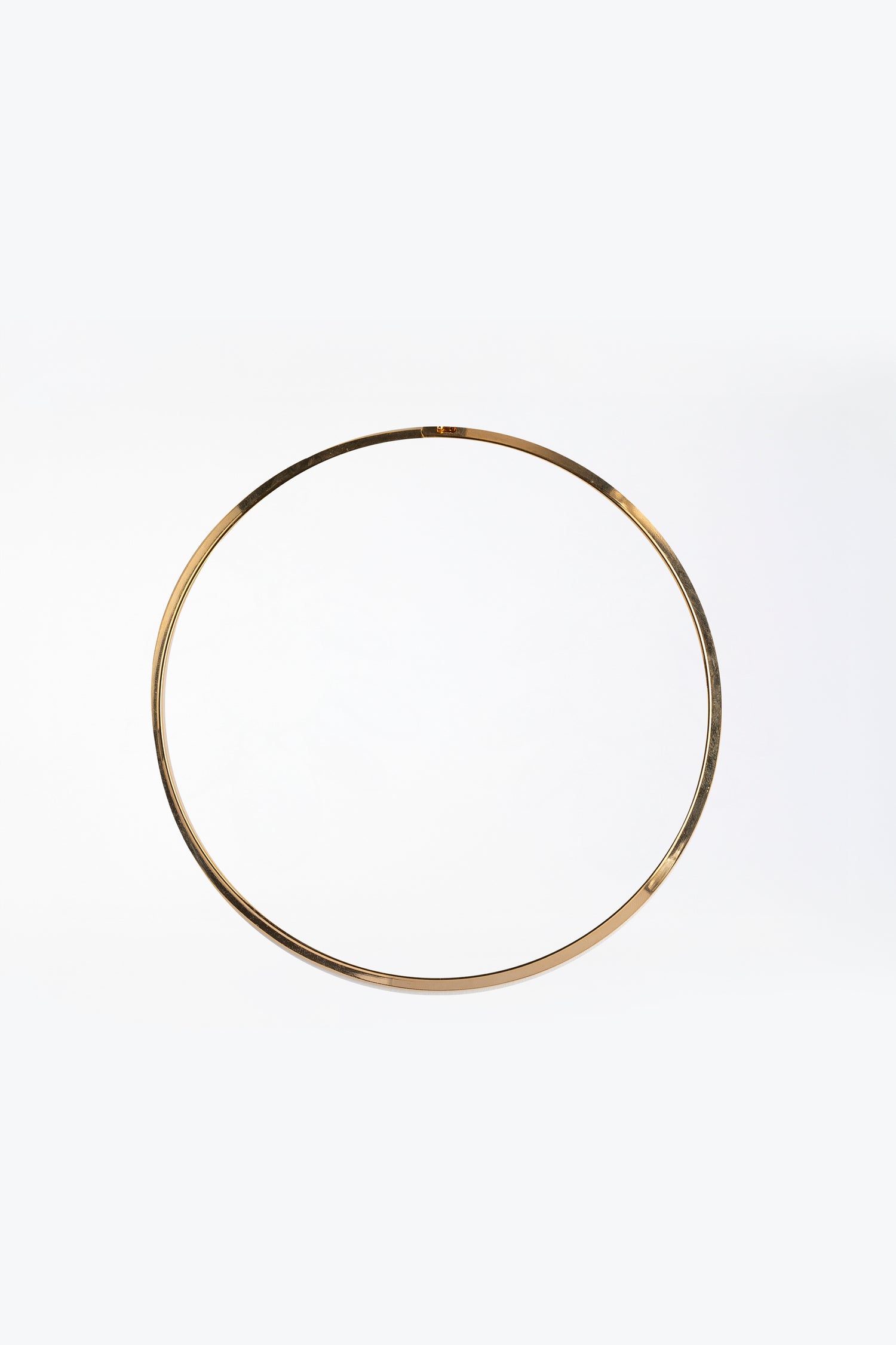 Collana Orizzonte Dorato in Metallo Rigido Hula Hoop