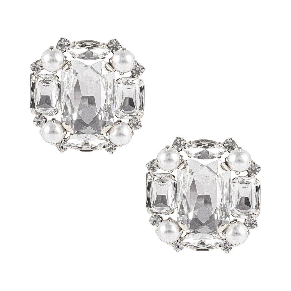 Orecchini lobo Pearly Shine con pietre