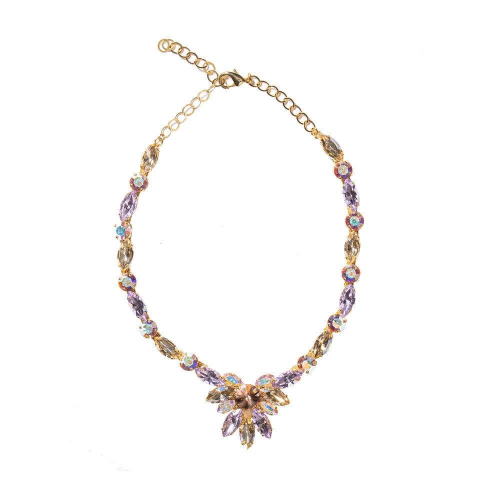 Collana fiore Narciso con pietre