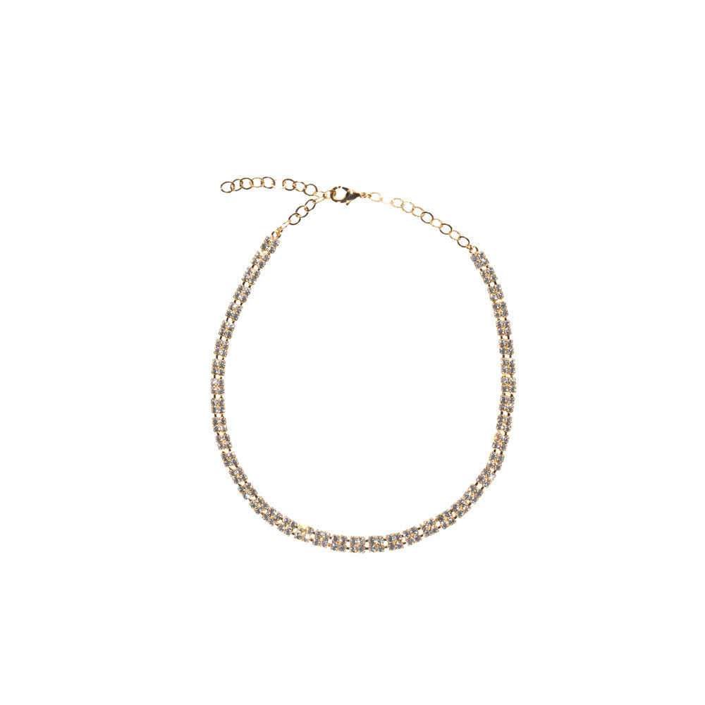 Collana strass Scacchi