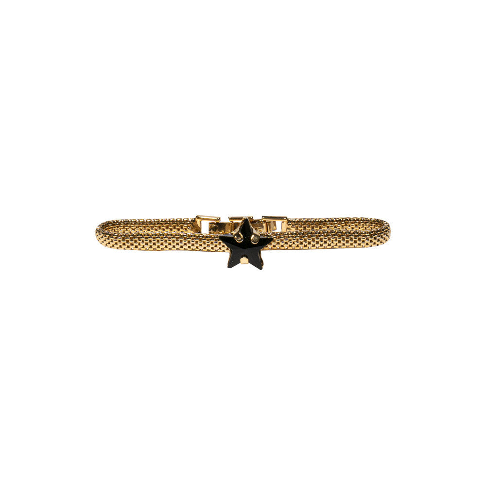 Bracciale traforato con stella in pietra