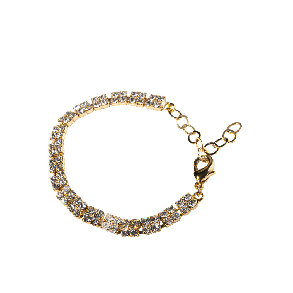 Bracciale strass scacchi