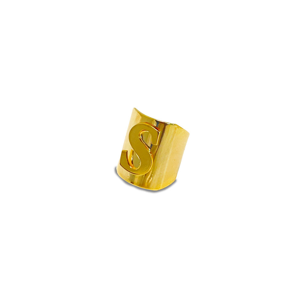 Anello Lettera Fascia Larga
