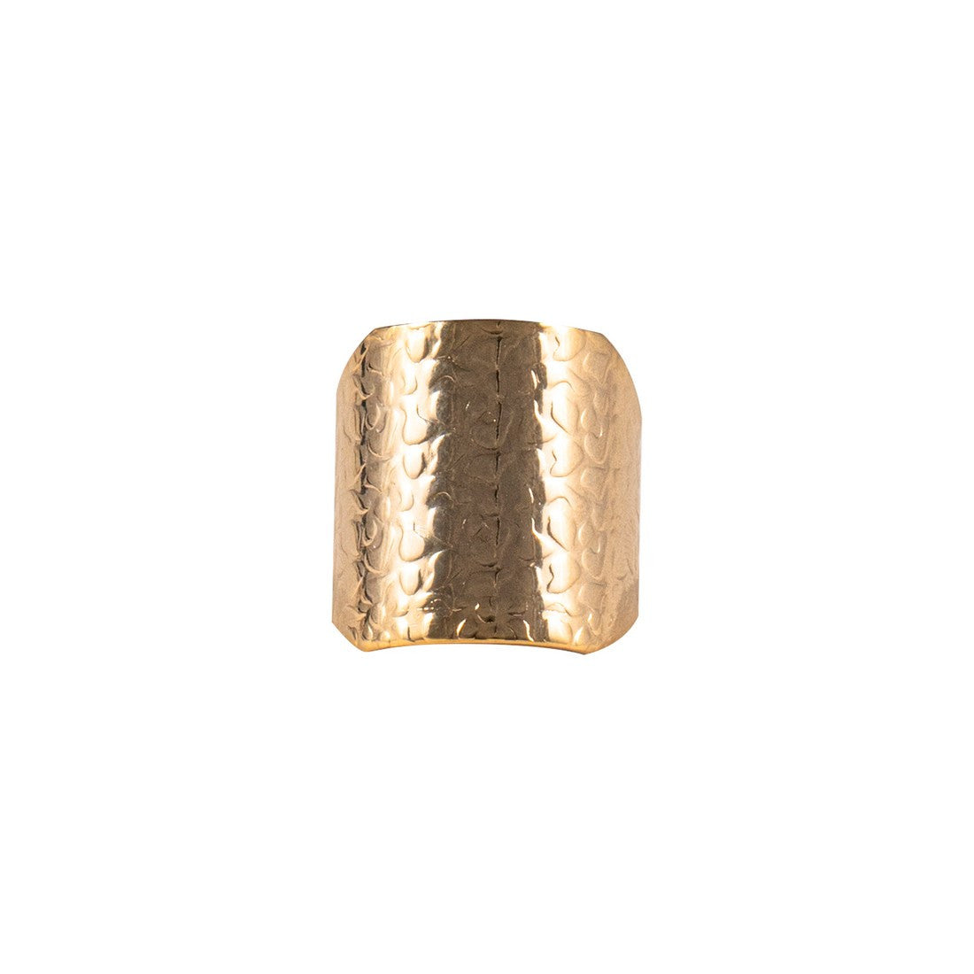 Anello fascia larga martellata