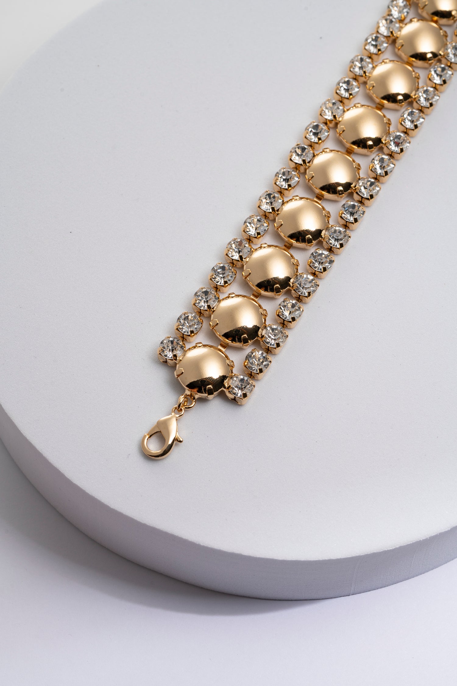 Bracciale dorato con cristalli Electra