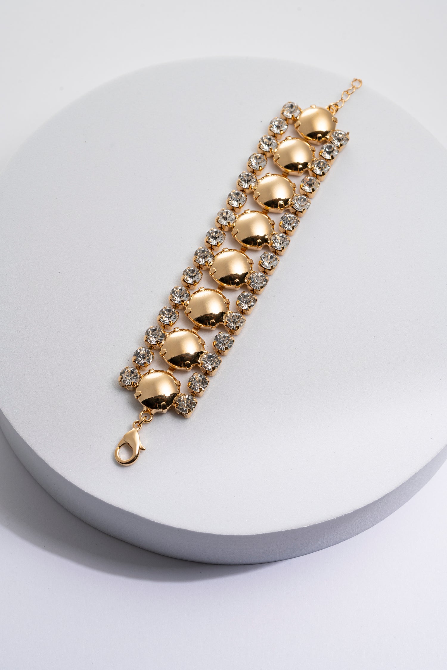 Bracciale dorato con cristalli Electra