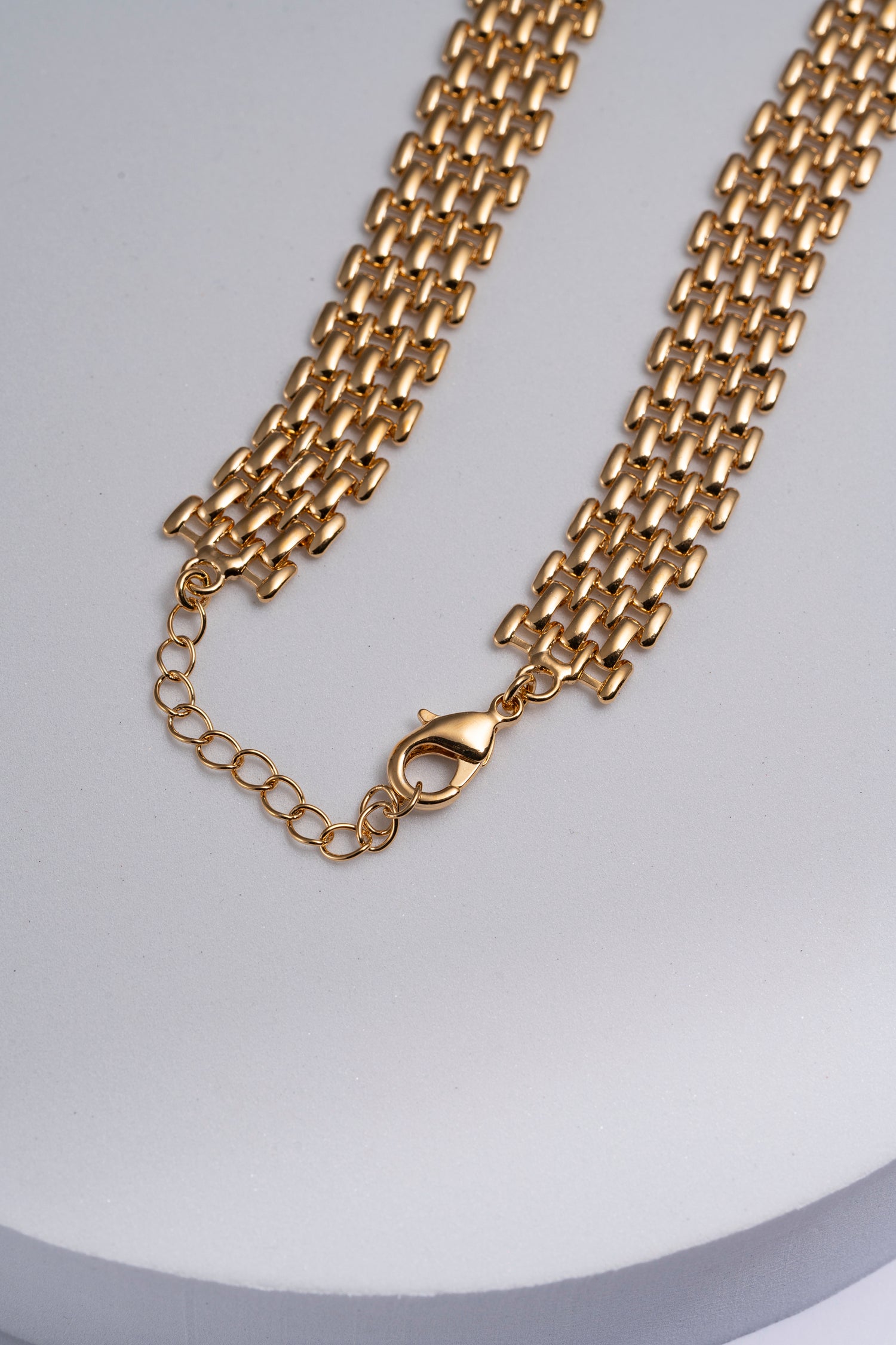 Collana dorato con pietra viola quadrata Royal Square