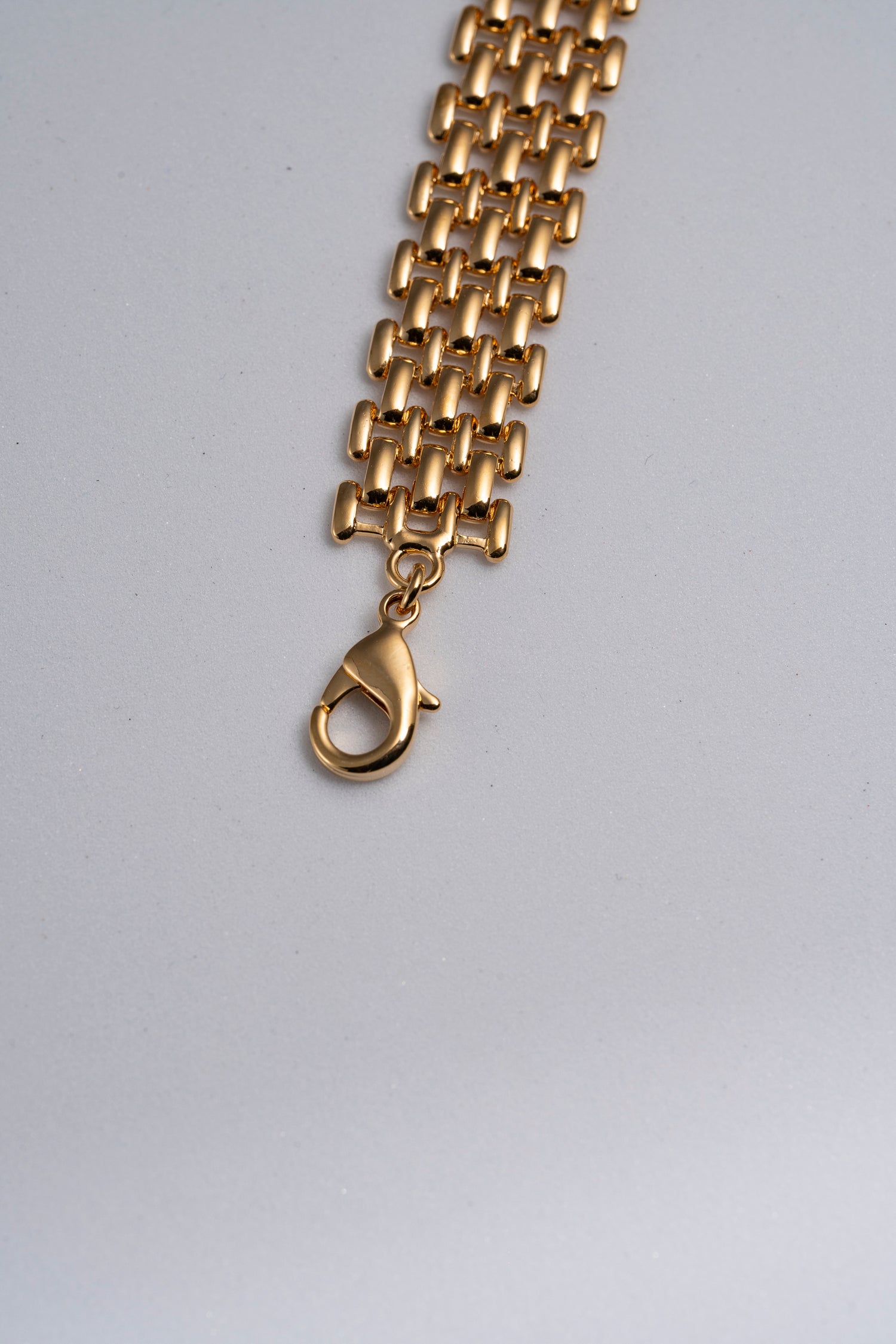 Bracciale dorato con pietra Amethyst quadrata Royal Square