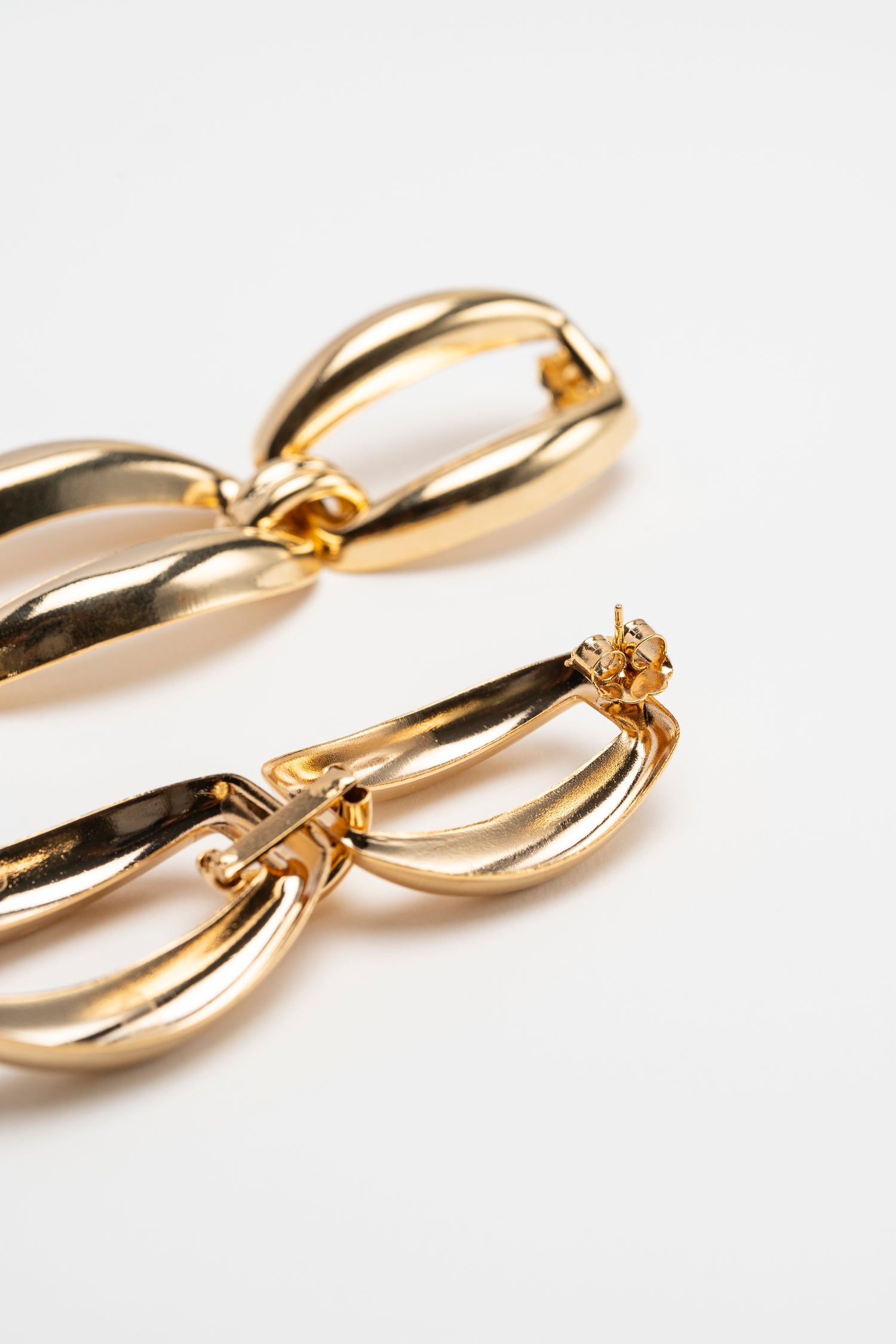 Orecchini Anelli d'Oceano In Catena Ovale Squadrata