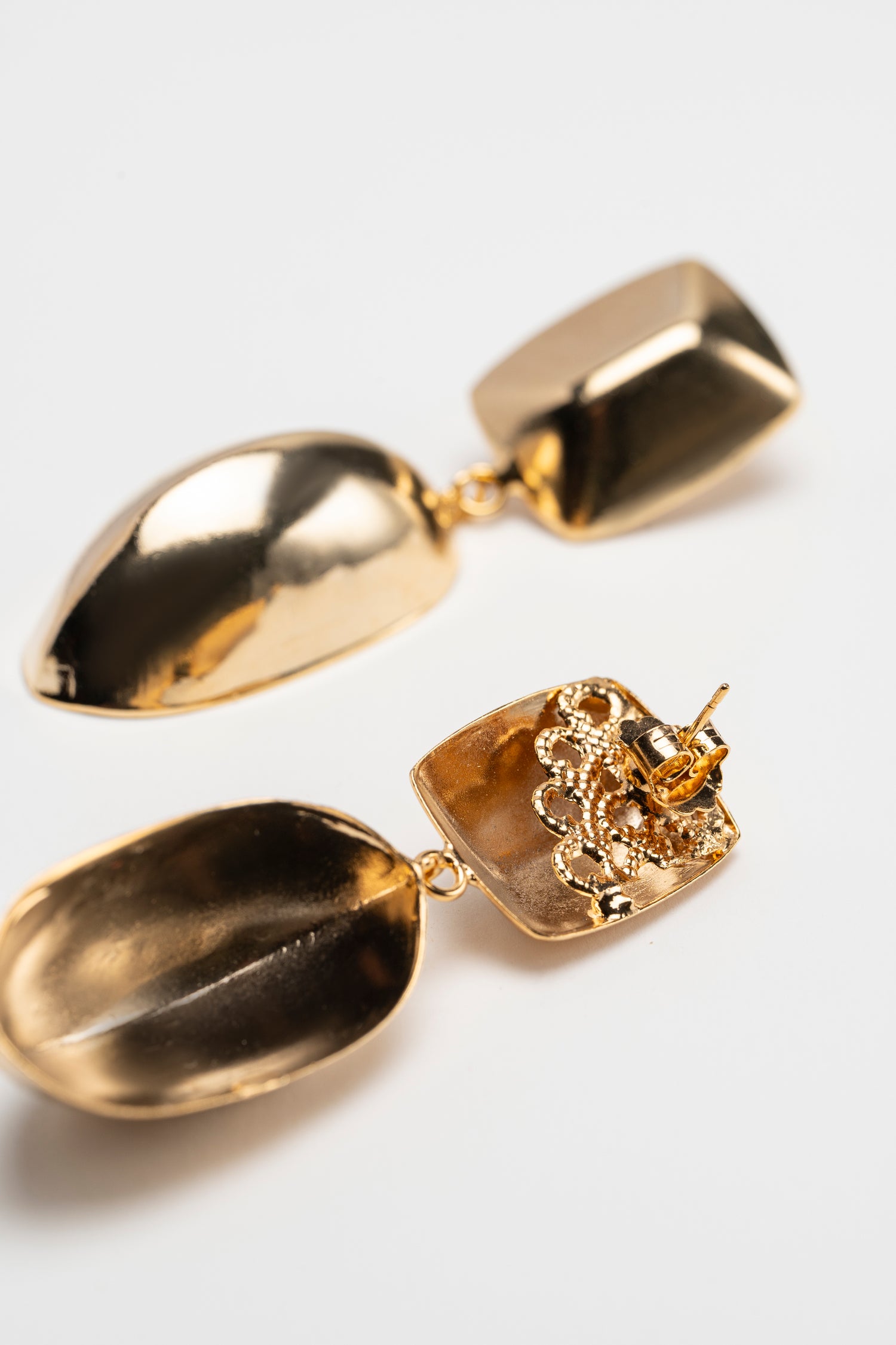 Orecchini Gemma Marina in Metallo Lavorato