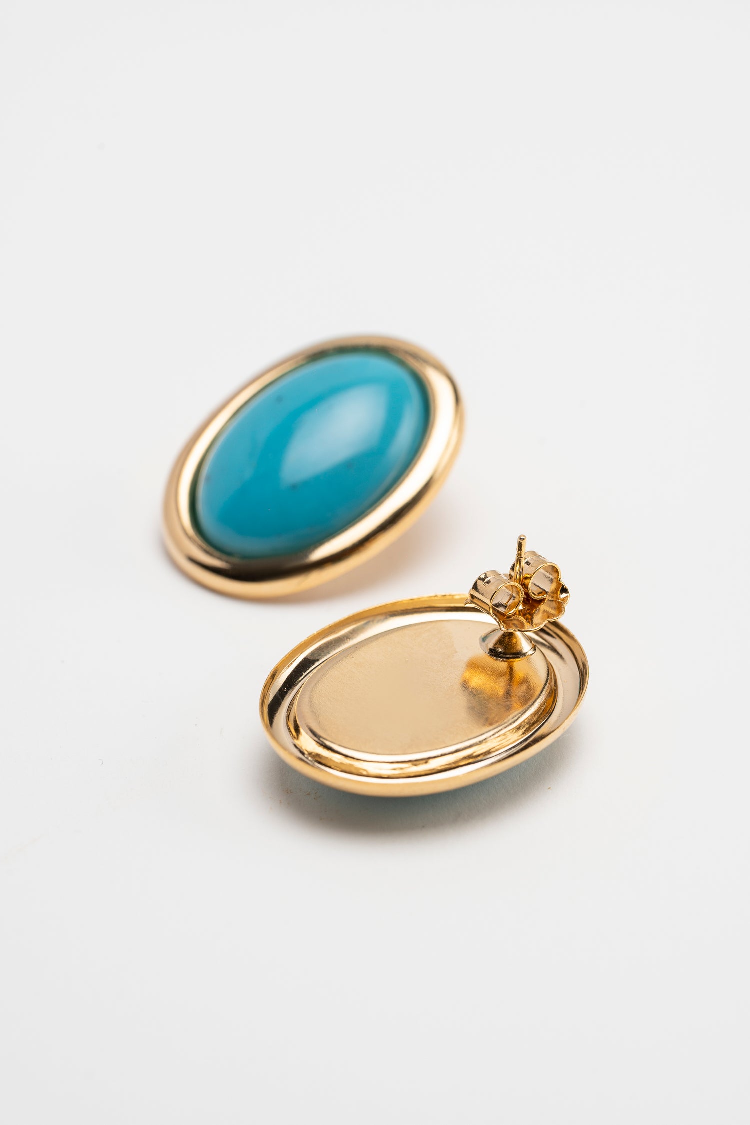 Orecchino Bottone Ovale Cabochon 18X25