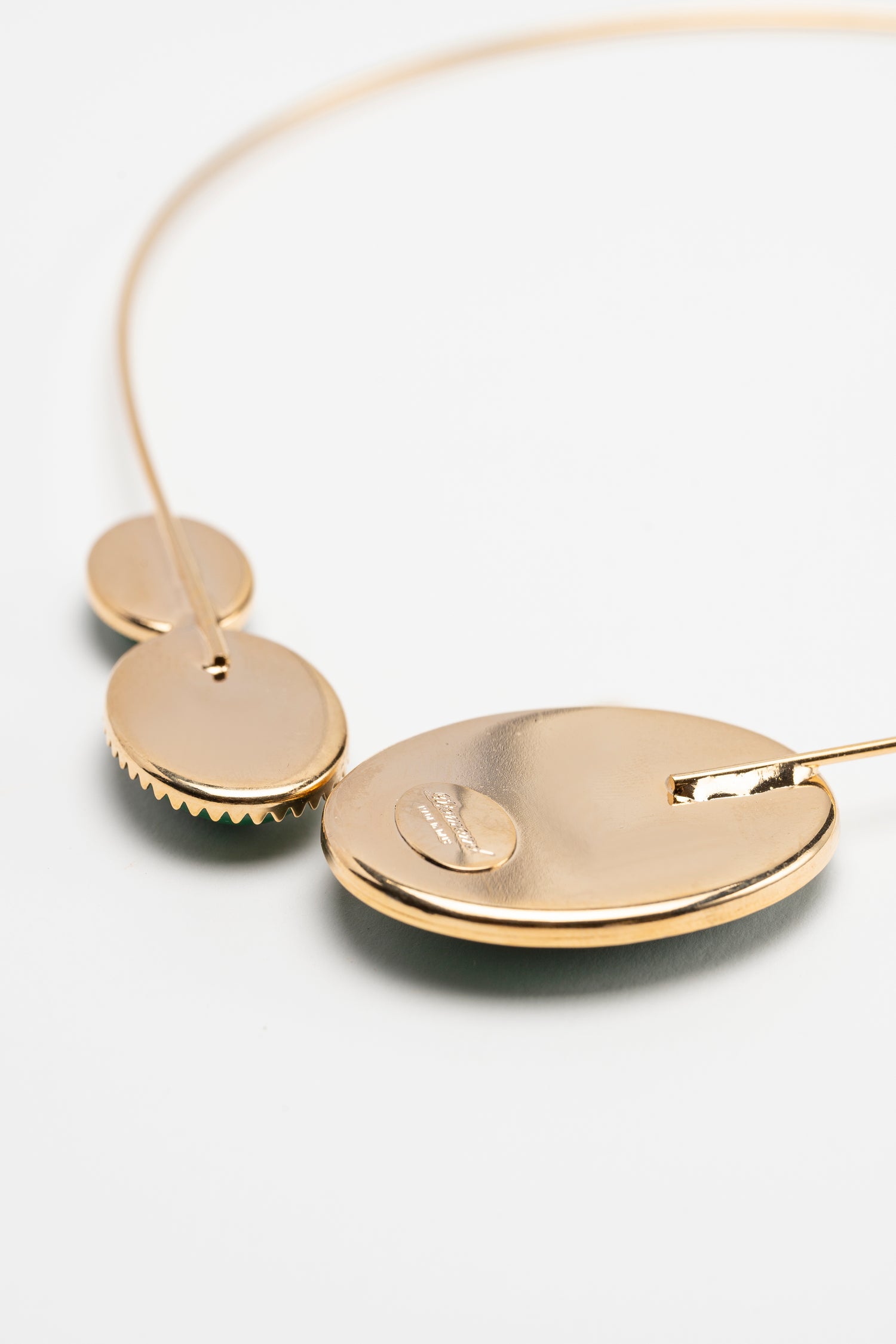 Collana Rigida con Pietre Ovali Verdi