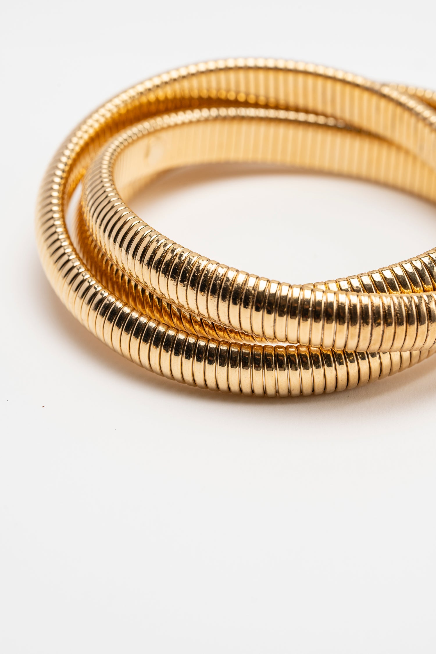 Bracciale Onde in Catena effetto serpente in finitura oro lucido