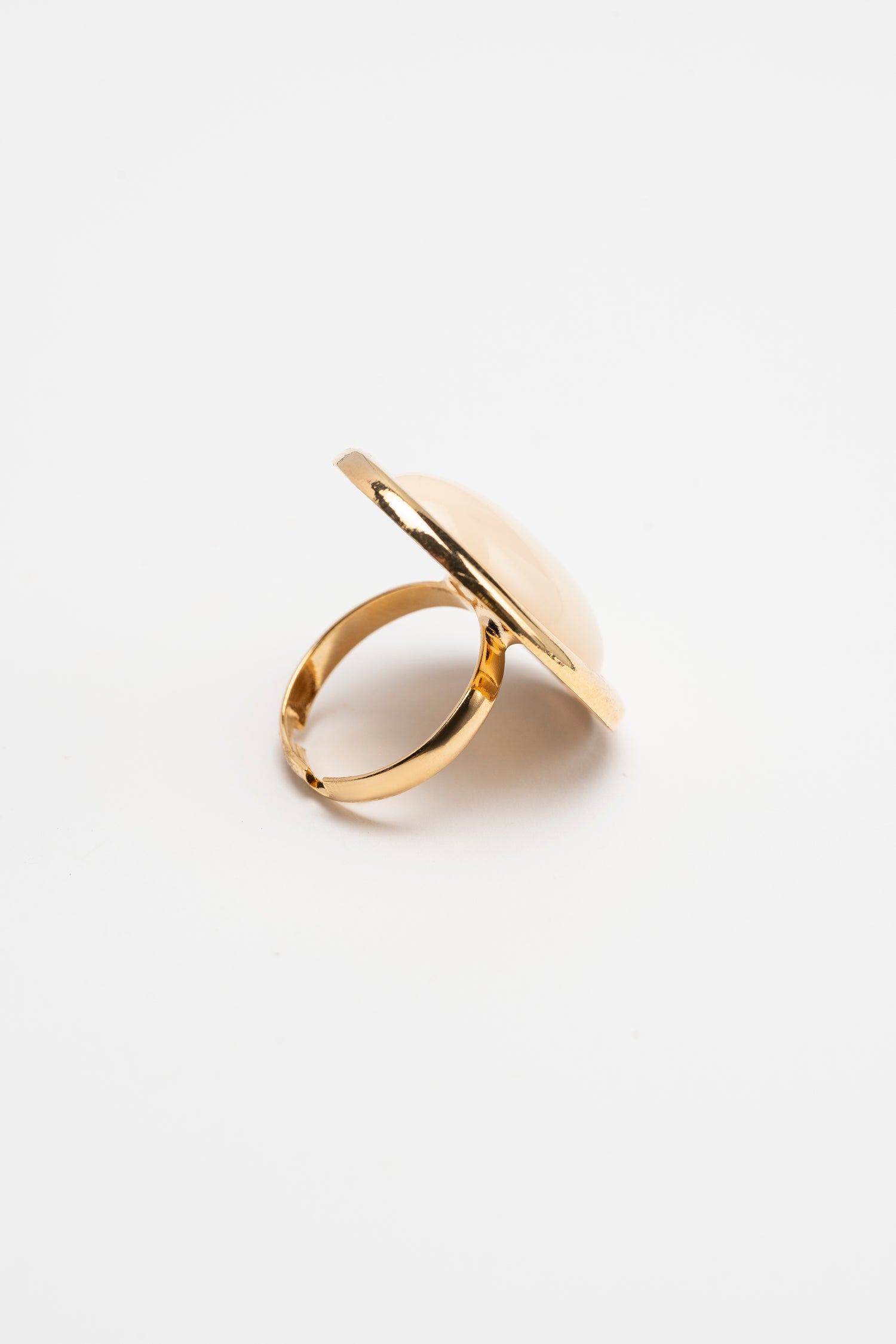 Anello Bottone Ovale Cabochon