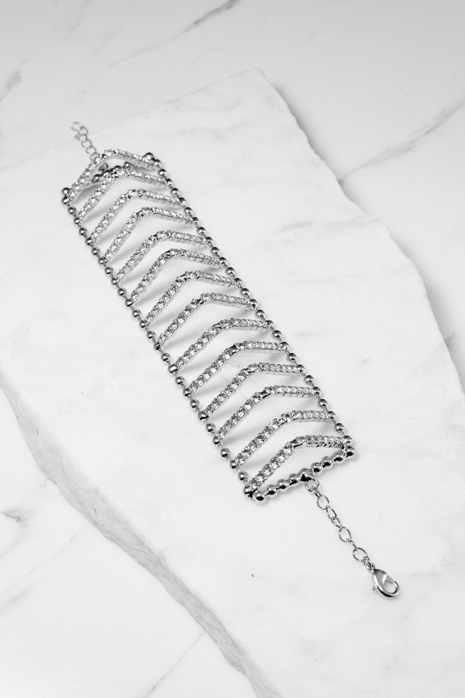 VÉRTICE Bracciale Modulare a Linee Inclinate