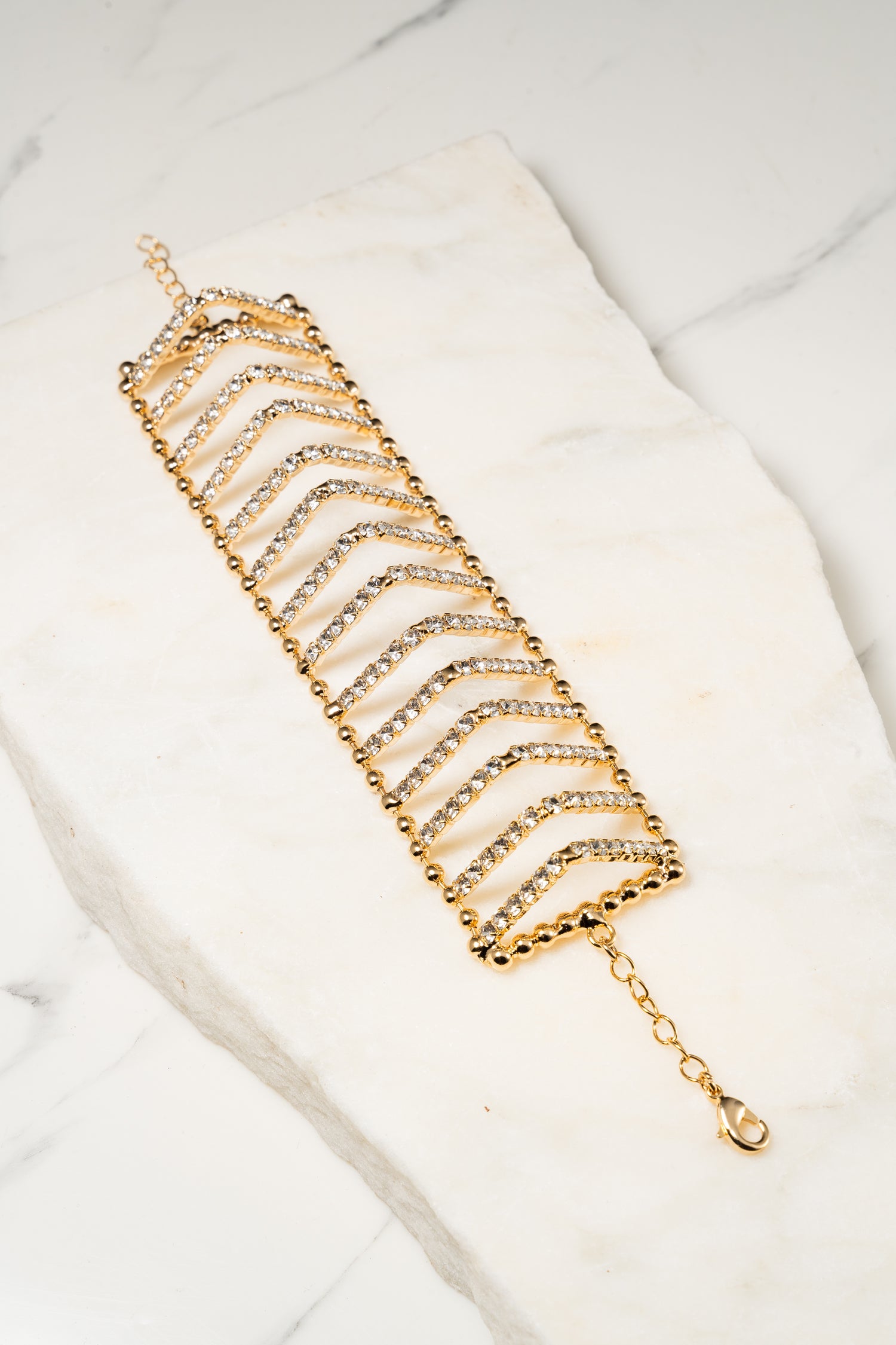 VÉRTICE Bracciale Modulare a Linee Inclinate