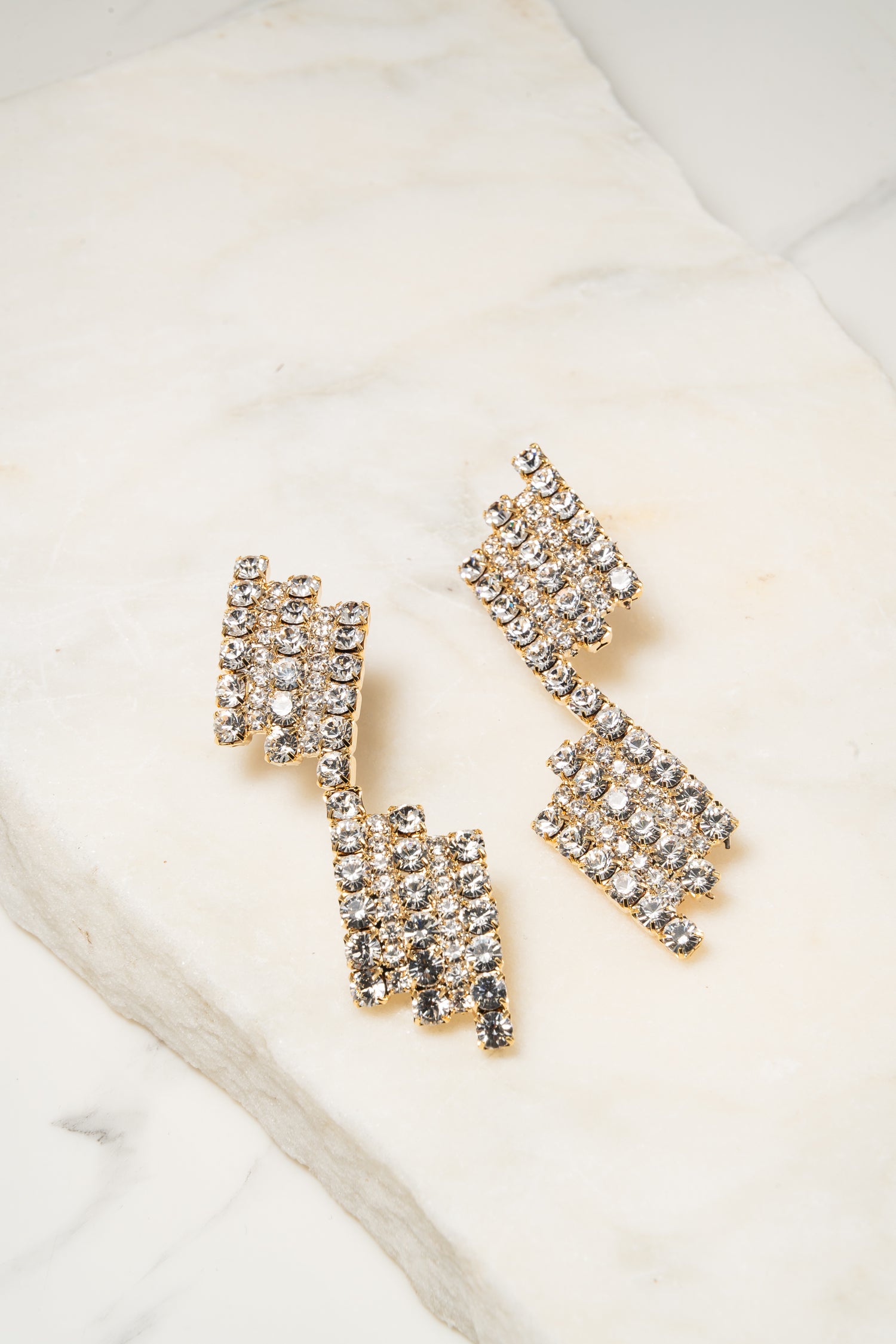 LUMINARA Orecchini Pendenti a Doppio Modulo