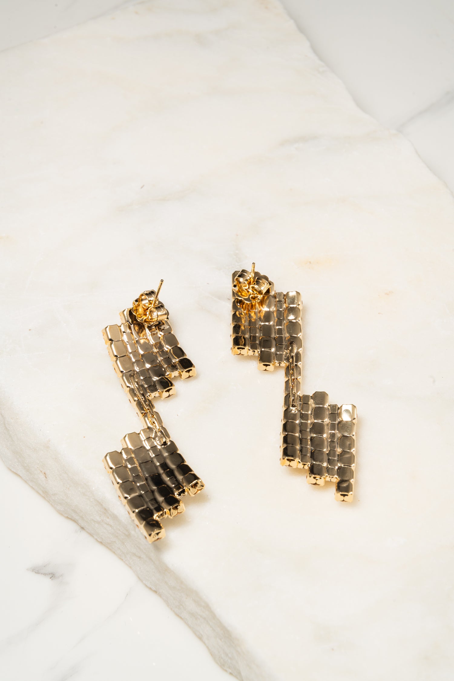 LUMINARA Orecchini Pendenti a Doppio Modulo