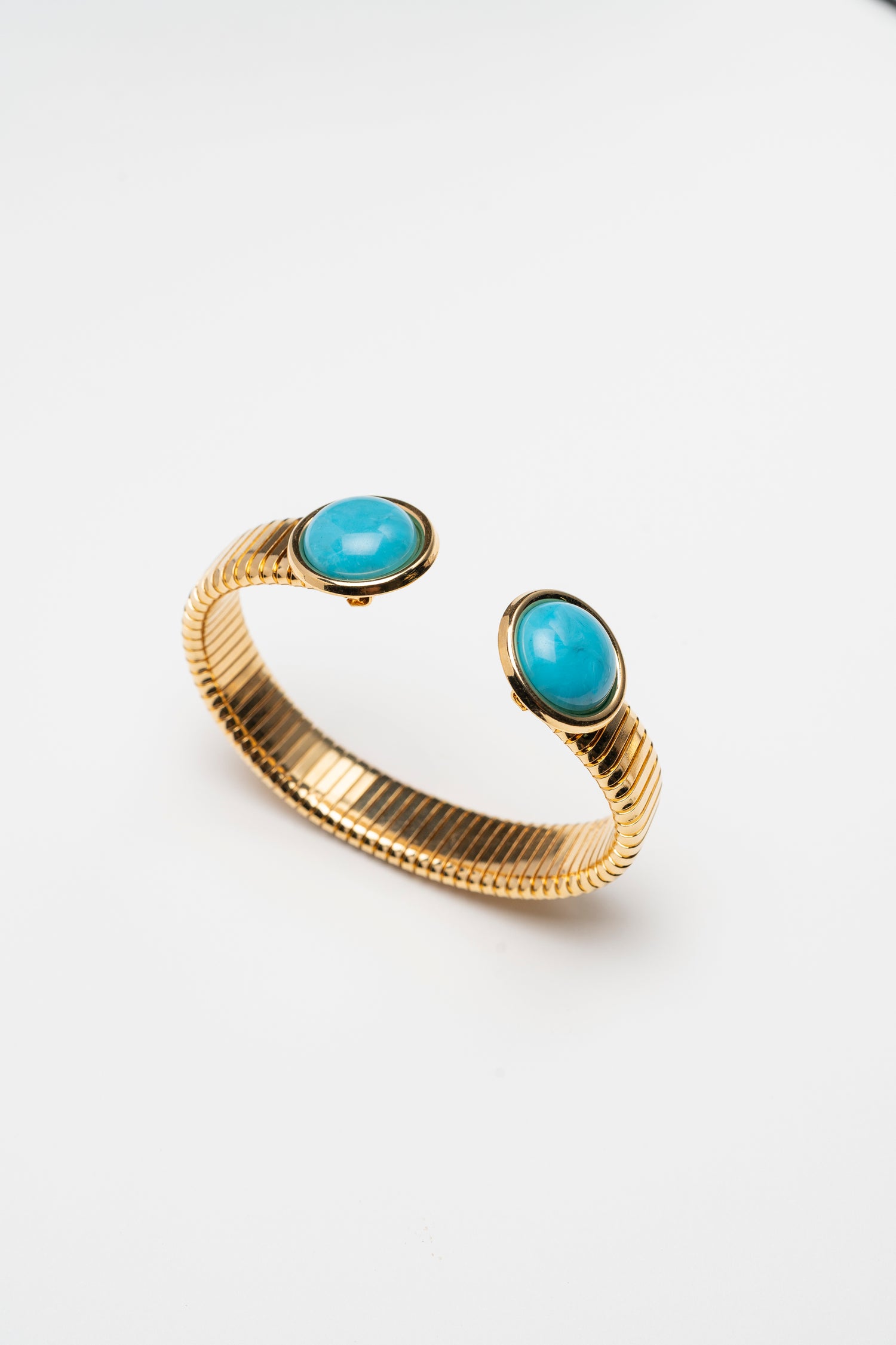 Bracciale Sapore di Mare Semirigido Tubo Gas con Rivoli Cabochon