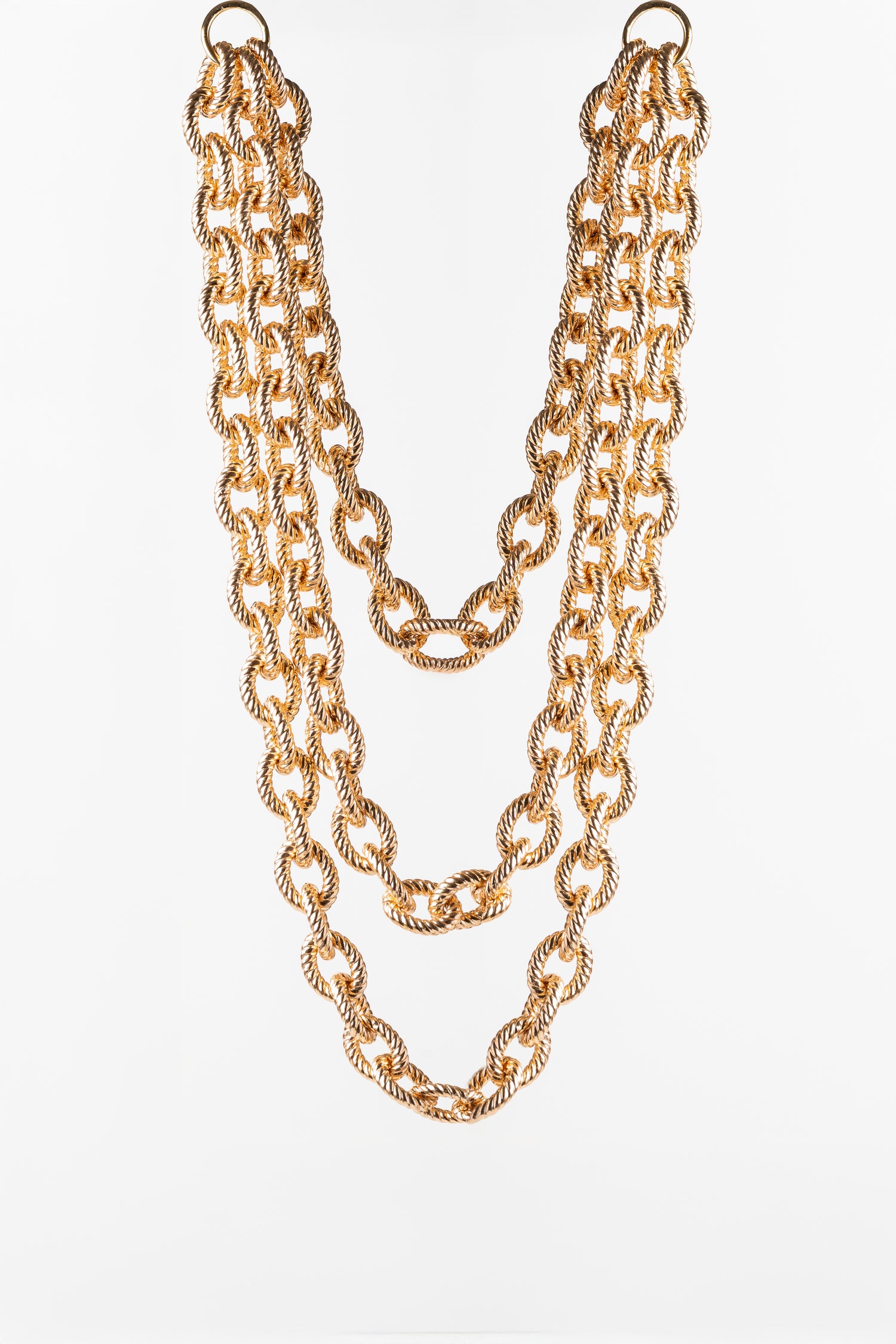 Collana Maglia Ovale Rigata