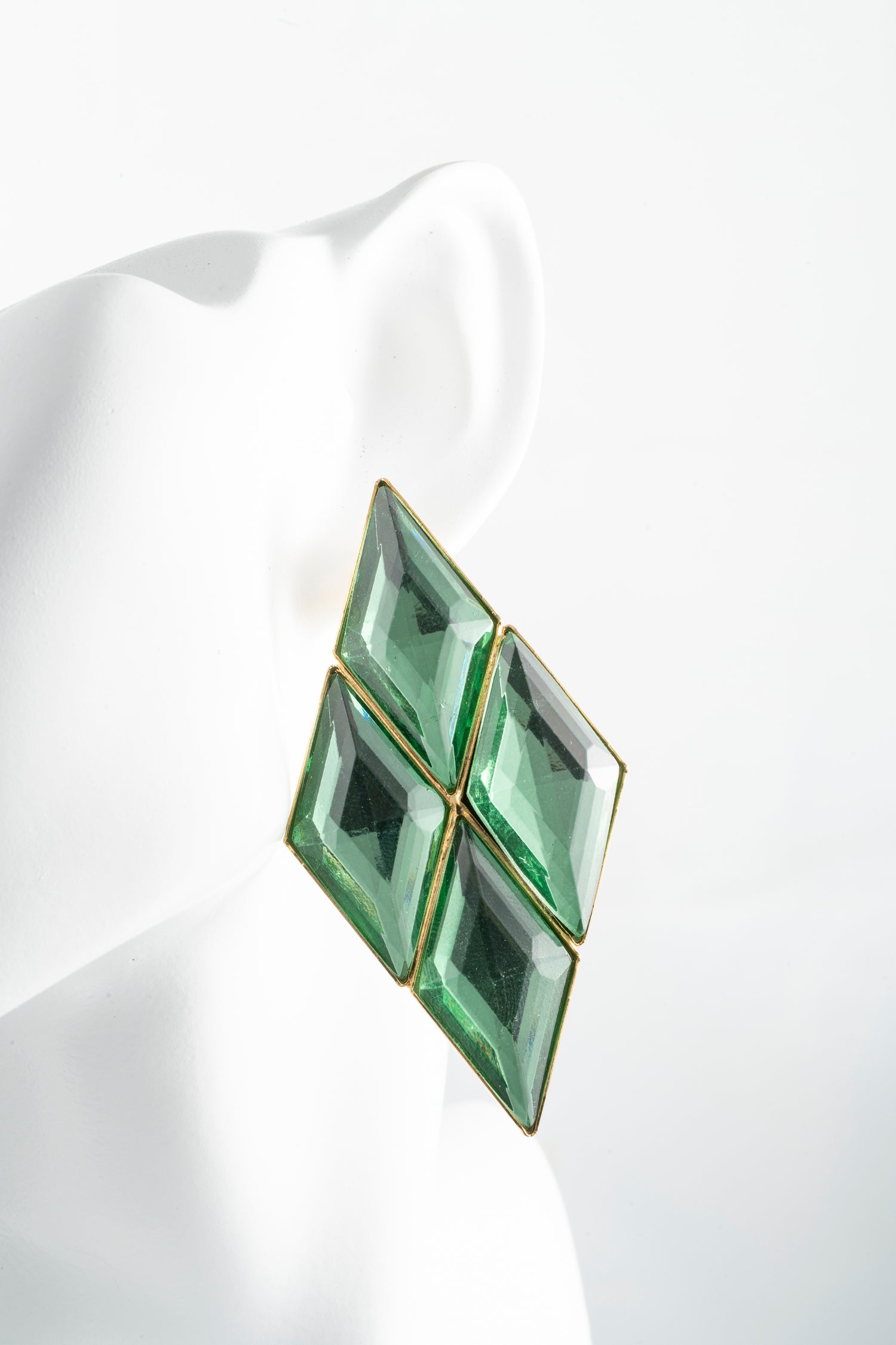 Orecchini Statement Geometrici in Oro Chrysolite Mirage
