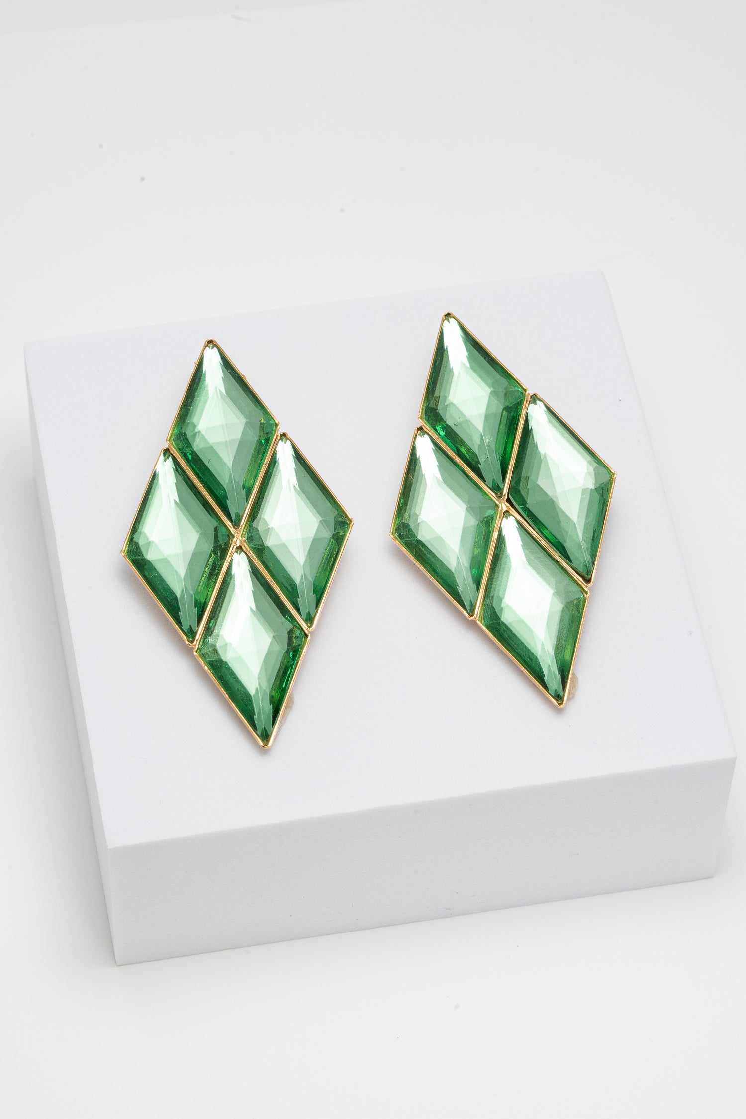 Orecchini Statement Geometrici in Oro Chrysolite Mirage