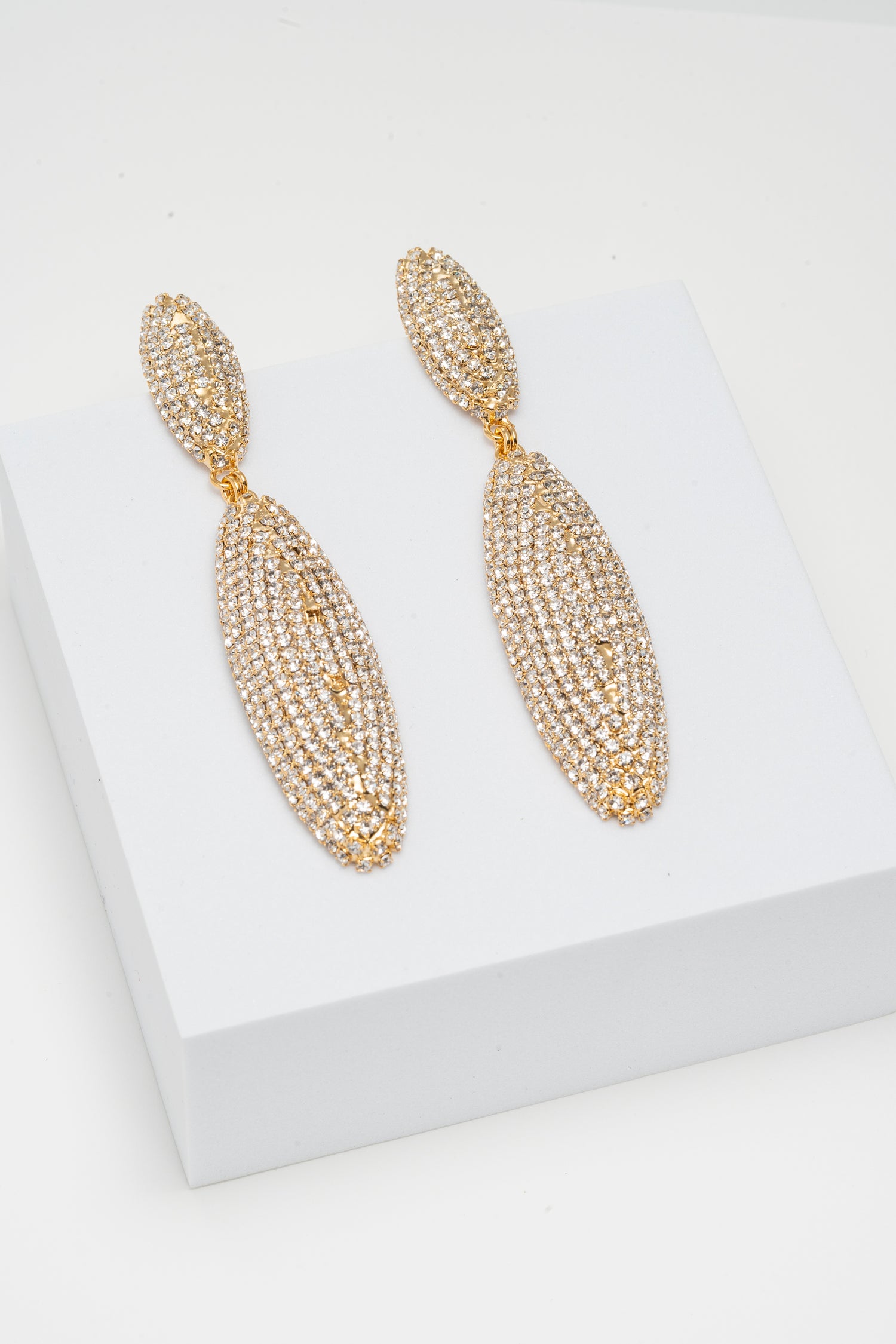 Orecchini Gocce di Strass Dorati Starlight