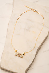 Collana Mom con cuore in zirconi