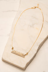 Collana Mamma con cuore in zirconi