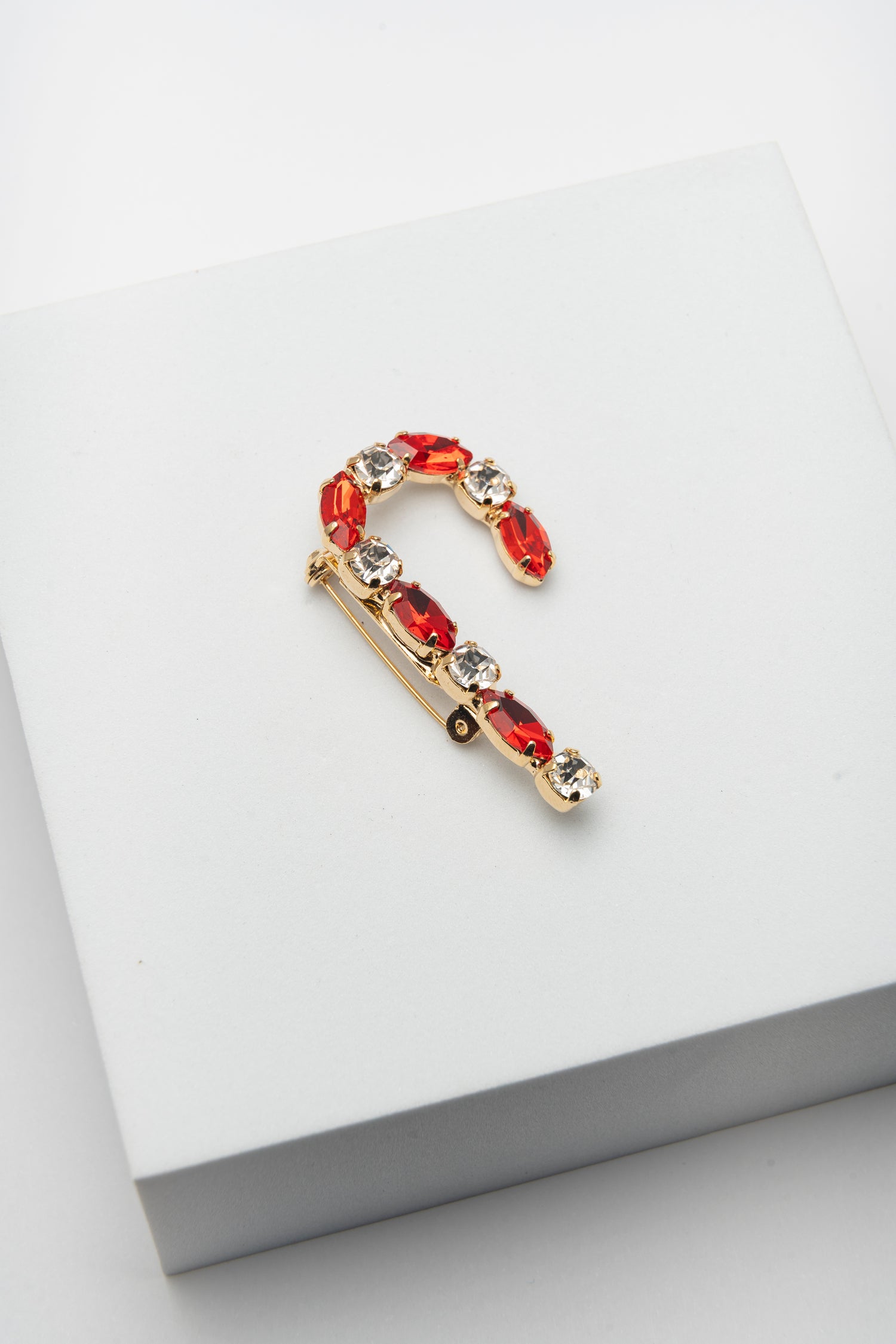 Spilla Caramella in Cristalli Rosso & Crystal Sweet Christmas Candy