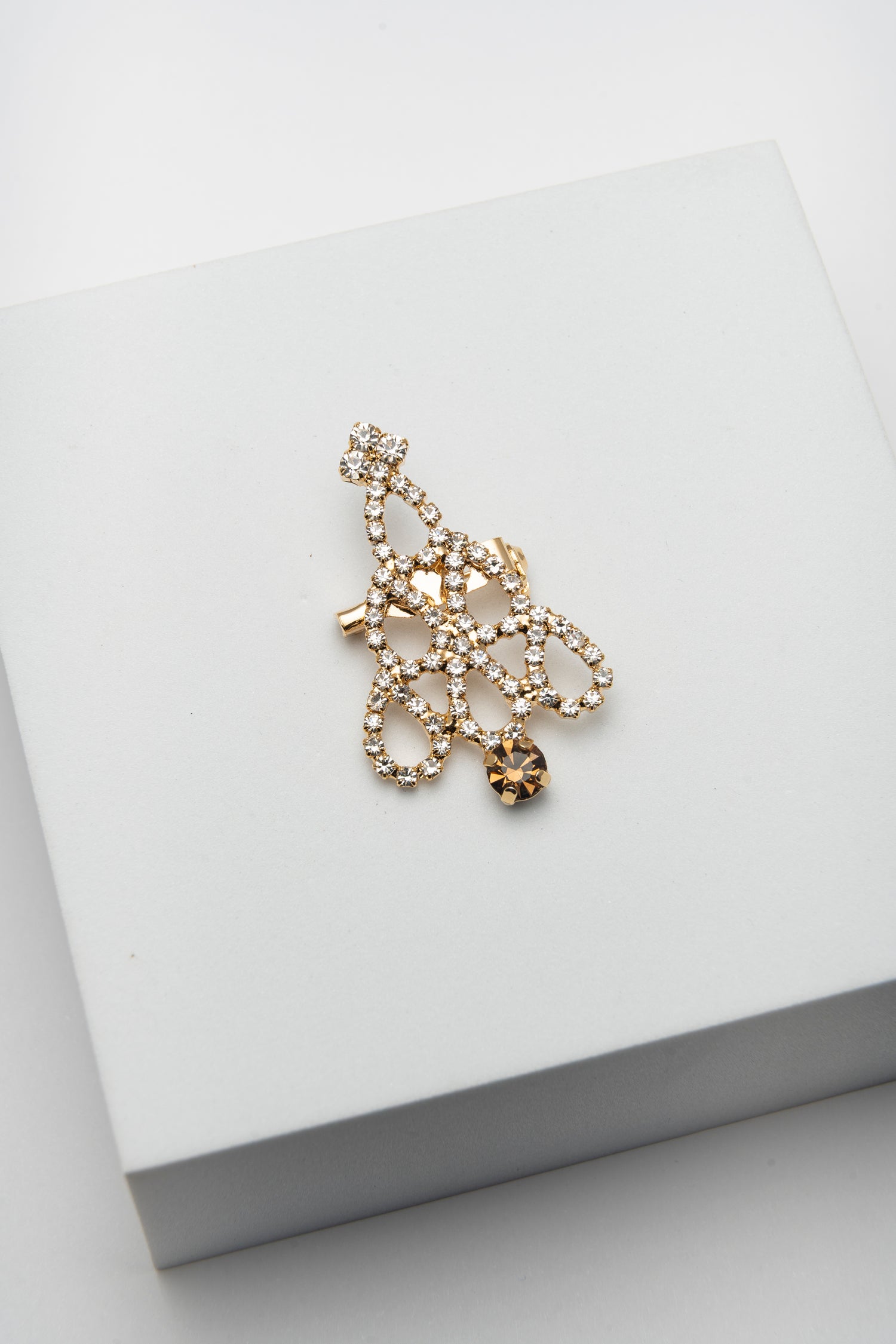 Spilla Albero di Natale in Cristalli Luminosi Crystal Winter Tree