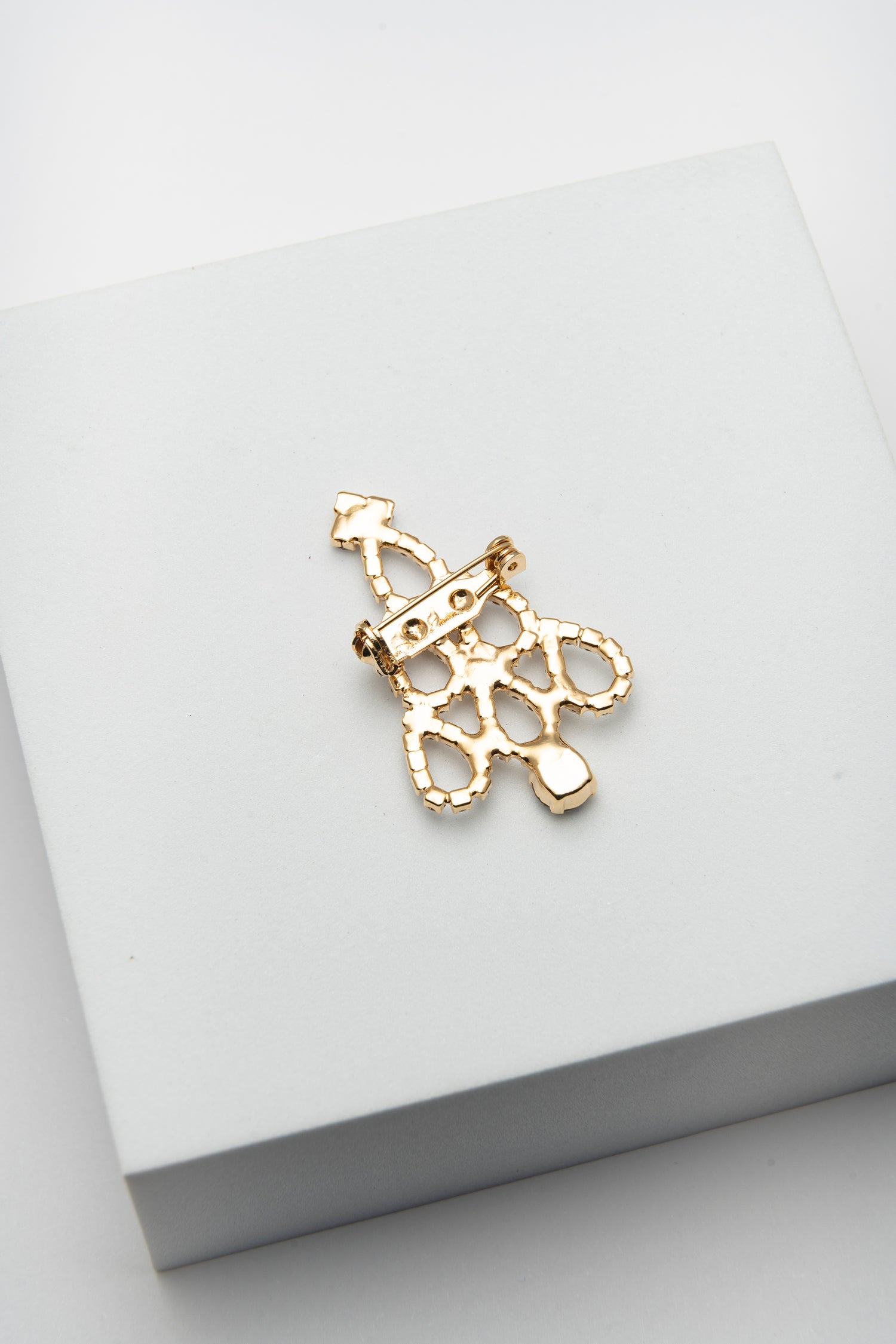 Spilla Albero di Natale in Cristalli Luminosi Crystal Winter Tree