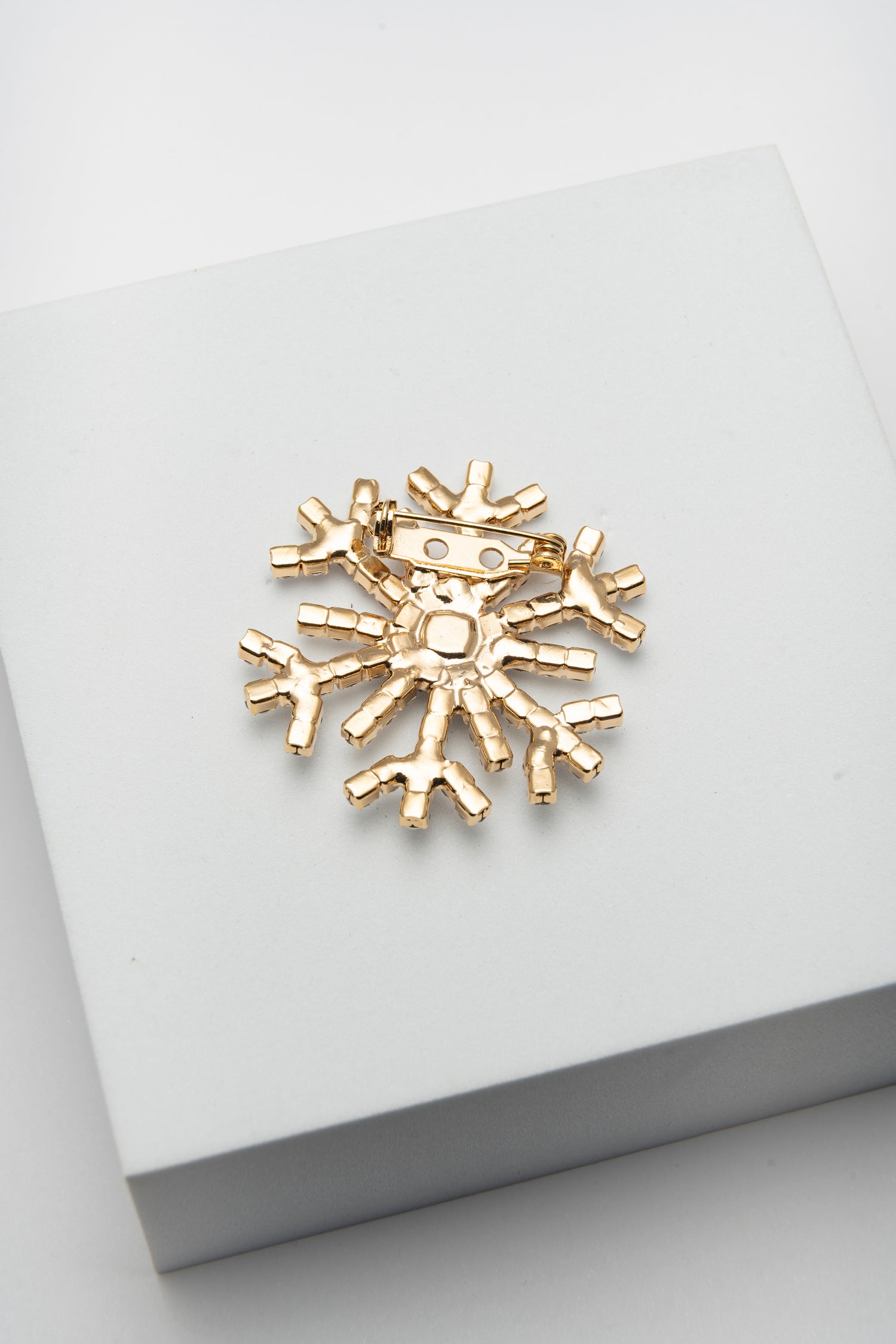 Spilla Fiocco di Neve in Cristalli Brillanti Frozen Crystal Snowflake