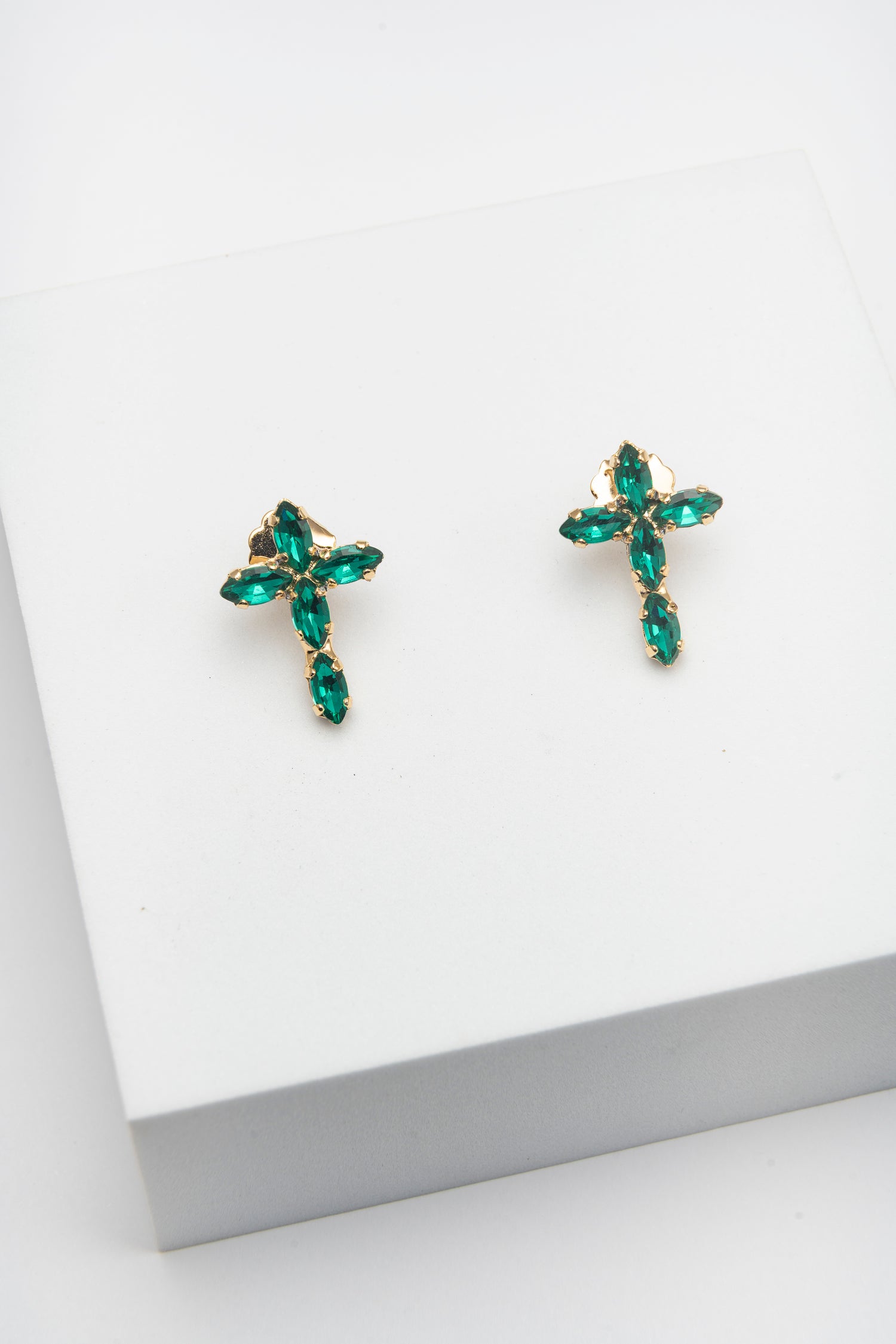 Orecchini Emerald Cross