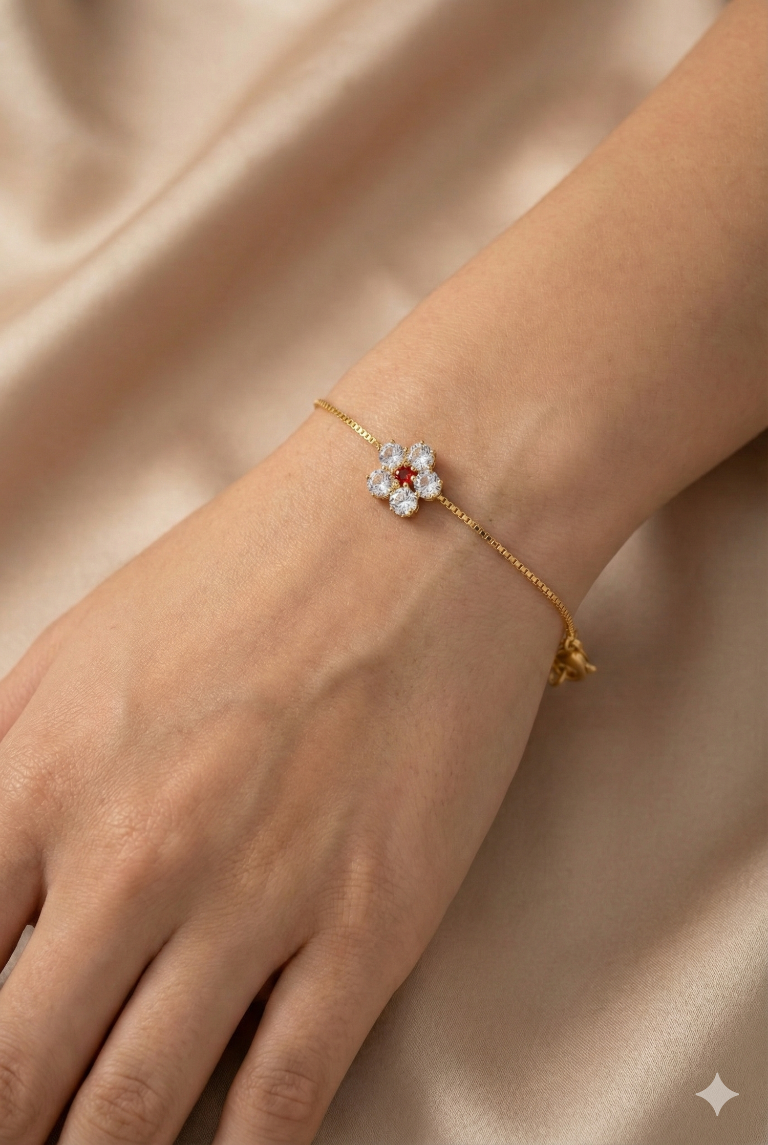 Bracciale Red Bloom Chic e Luminoso