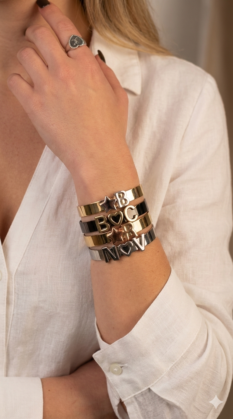 Bracciale bicolore personalizzato