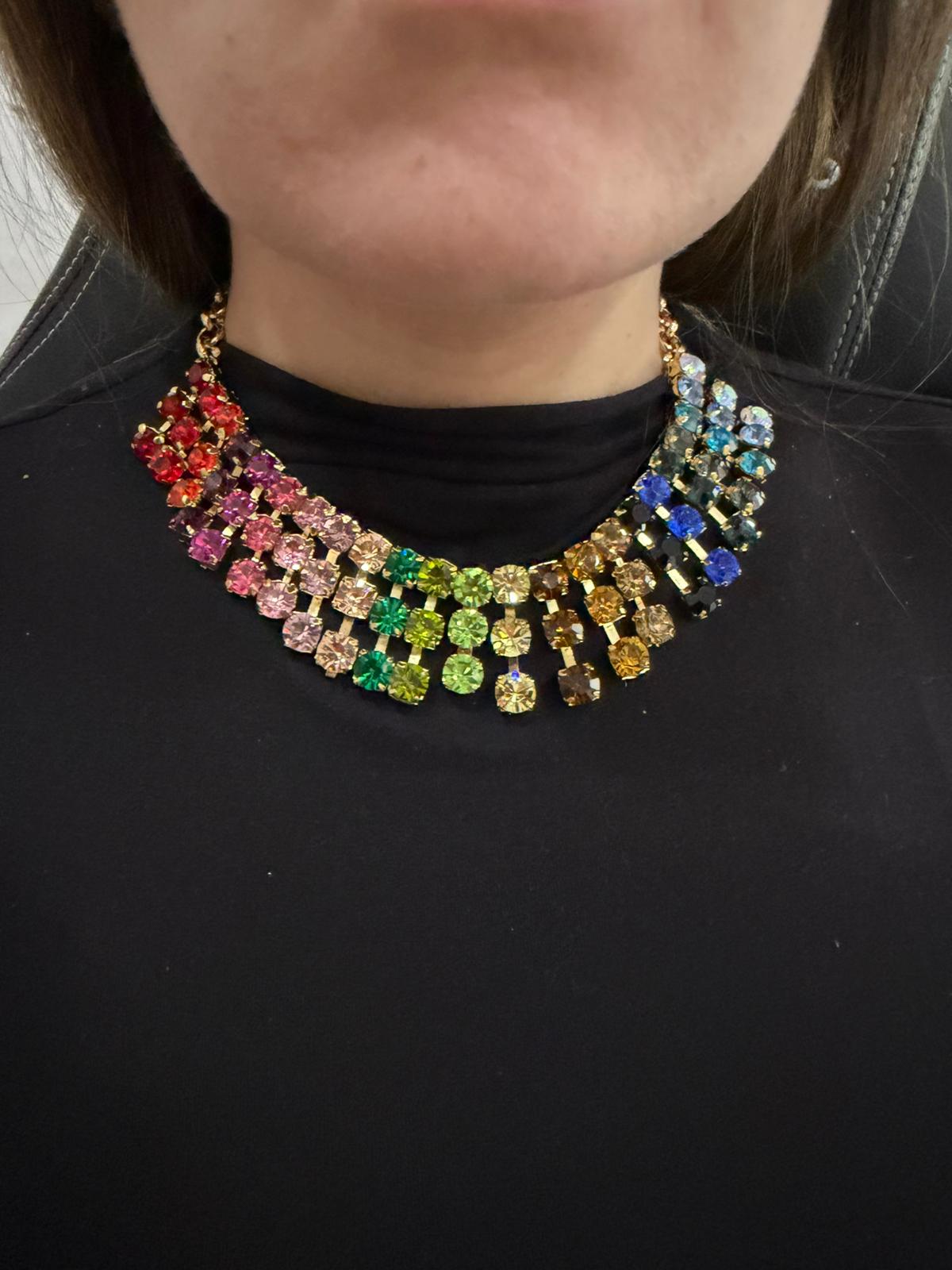 Collana in Cristalli Multicolor Armocromia